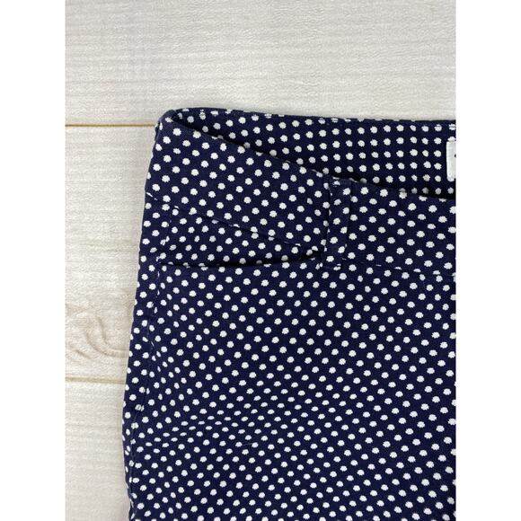 Old Navy Pants Womens Size 8 Blue White Polka Dot Print Pixie Mid Rise Stretch - Picture 2 of 11